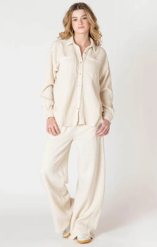 Waffle Knit Shacket made by Bella Chic