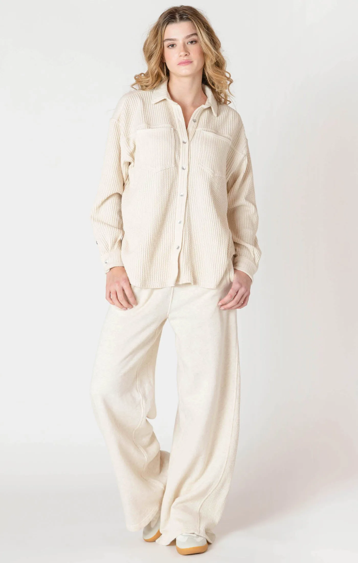 Waffle Knit Shacket sold by Bella Chic