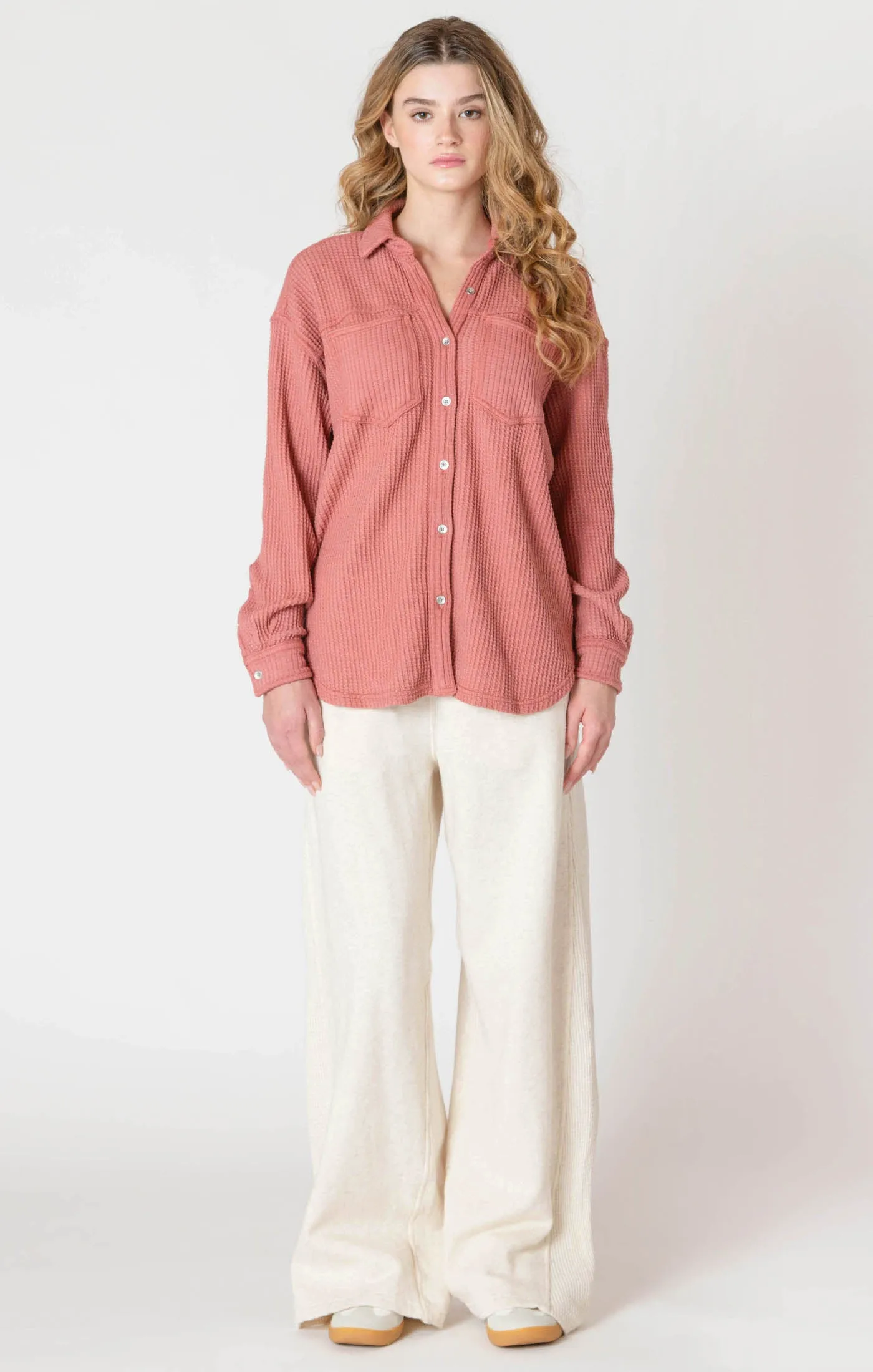 Waffle Knit Shacket sold by Bella Chic product image thumbnail 5