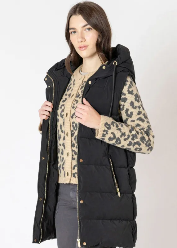 Hooded Puffer Vest made by Bella Chic
