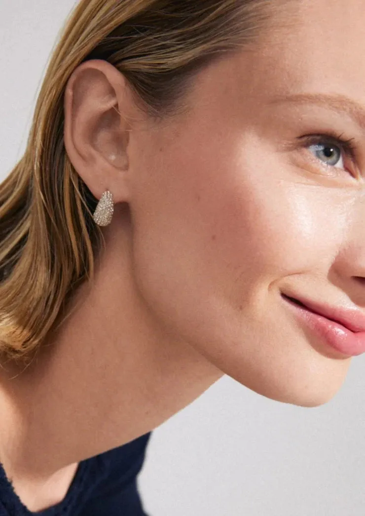 Focus Recycled Crystal Earrings sold by Bella Chic