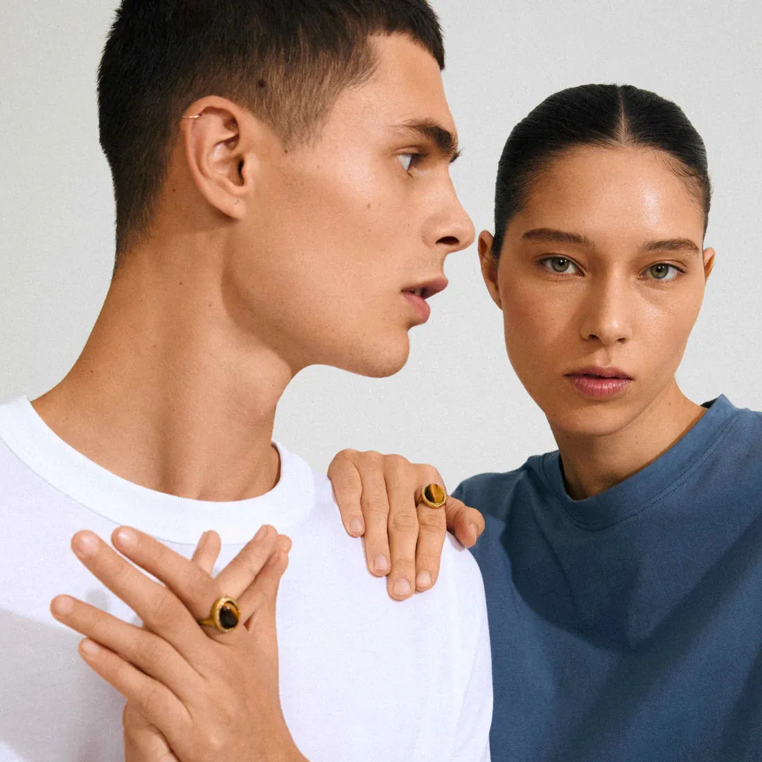 Between Recycled Tiger Eye Stone Ring sold by Bella Chic product image thumbnail 2