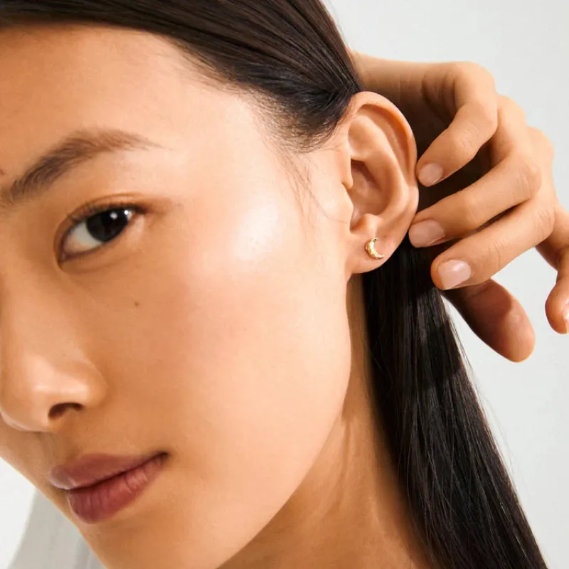 Between Moon Earrings made by Pilgrim