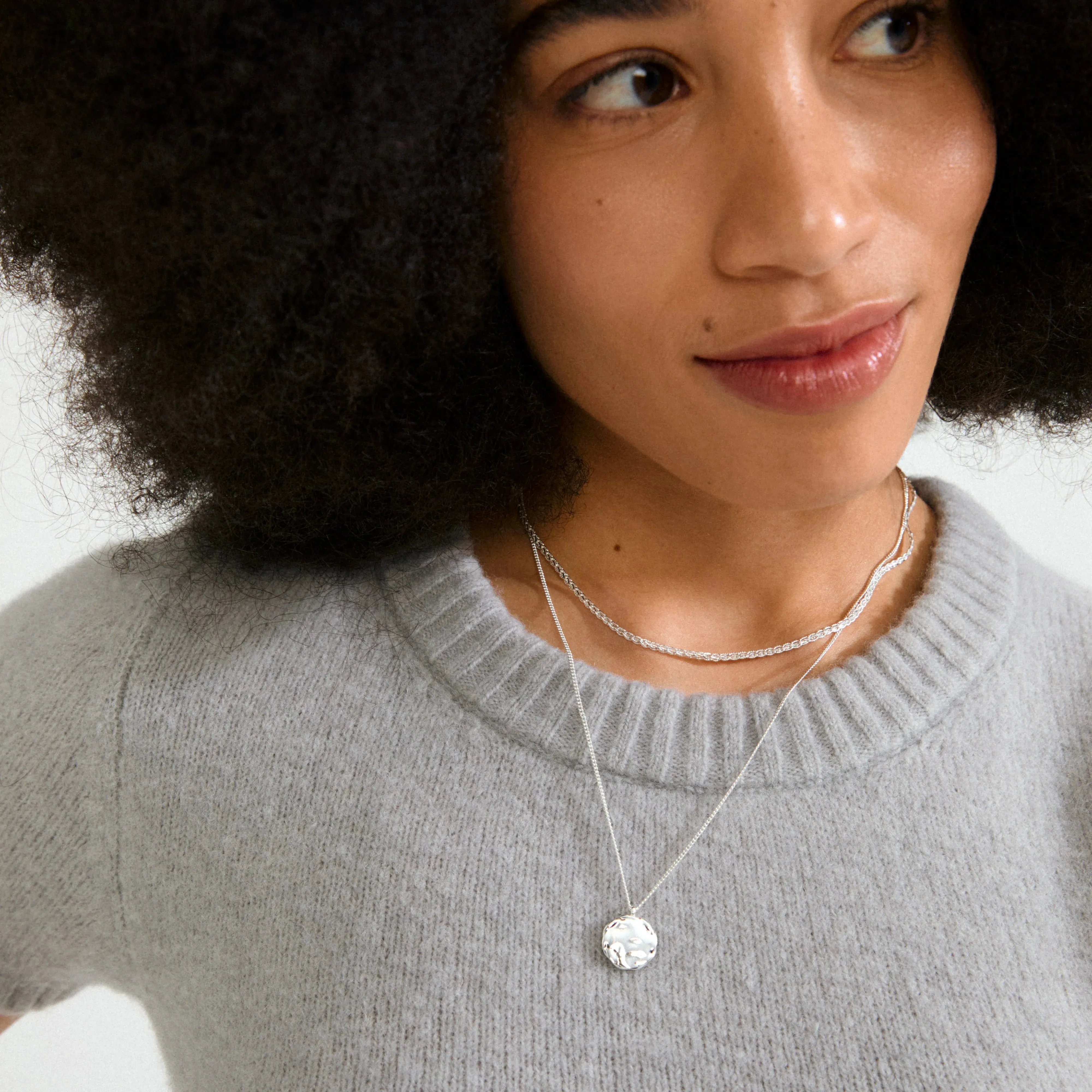 Declan Recycled Coin 2-in-1 Necklace Set sold by Bella Chic product image thumbnail 5