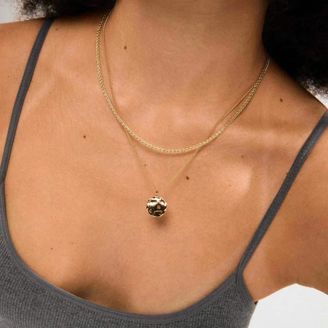 Declan Recycled Coin 2-in-1 Necklace Set sold by Bella Chic product image thumbnail 2