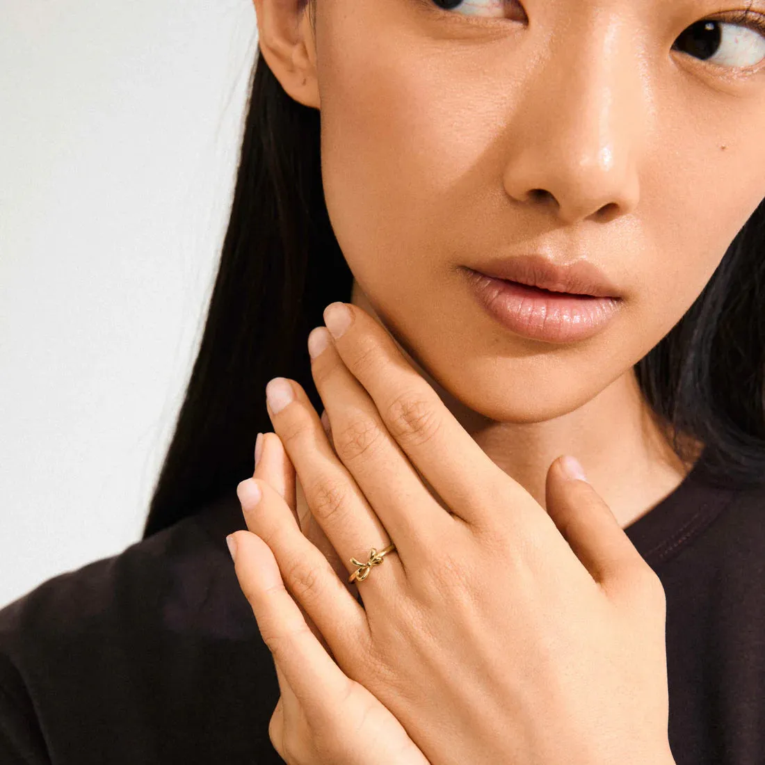 Lulu Recycled Bow Stack Ring sold by Bella Chic