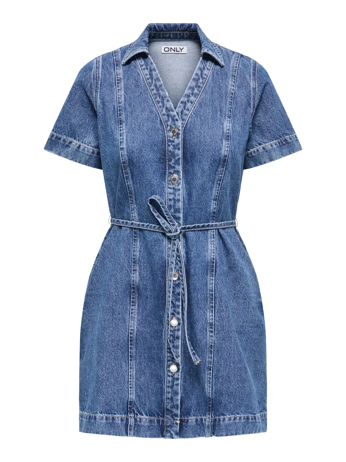 Fina Denim Mini Dress sold by Bella Chic