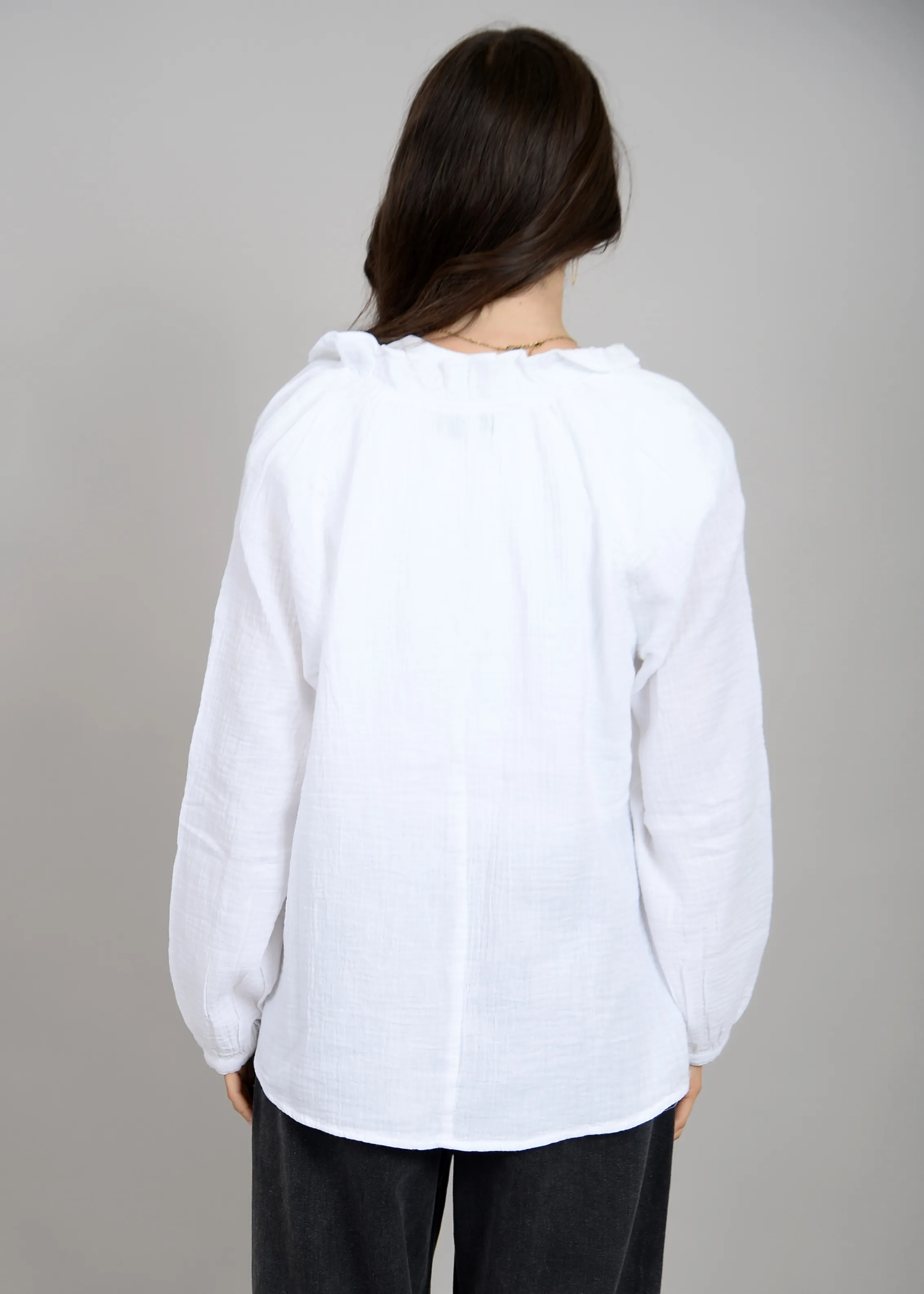 Milana Puff Long Sleeve Top | White sold by Bella Chic product image thumbnail 4