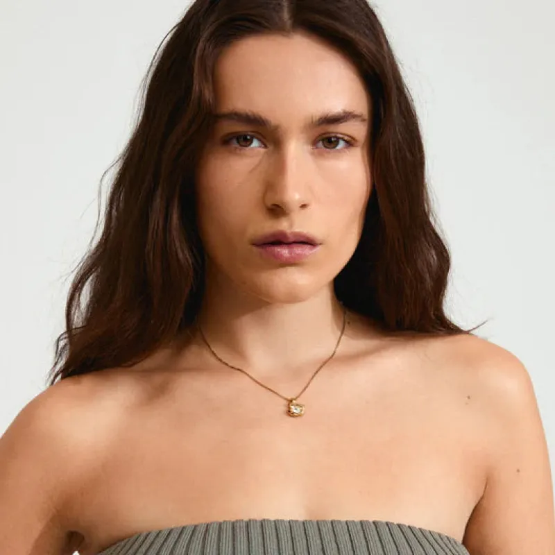 Sunset recycled crystal necklace sold by Bella Chic