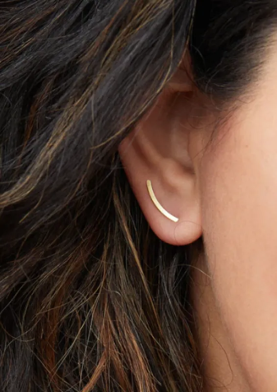 Comet Curve Earrings made by Scout