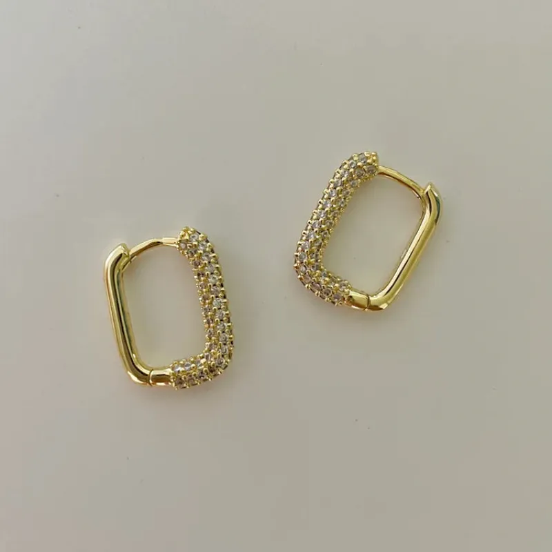 Rectangle Stone Earrings made by Bella Chic