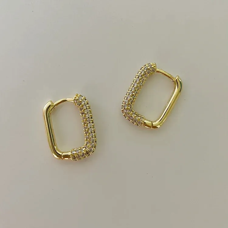 Rectangle Stone Earrings sold by Bella Chic