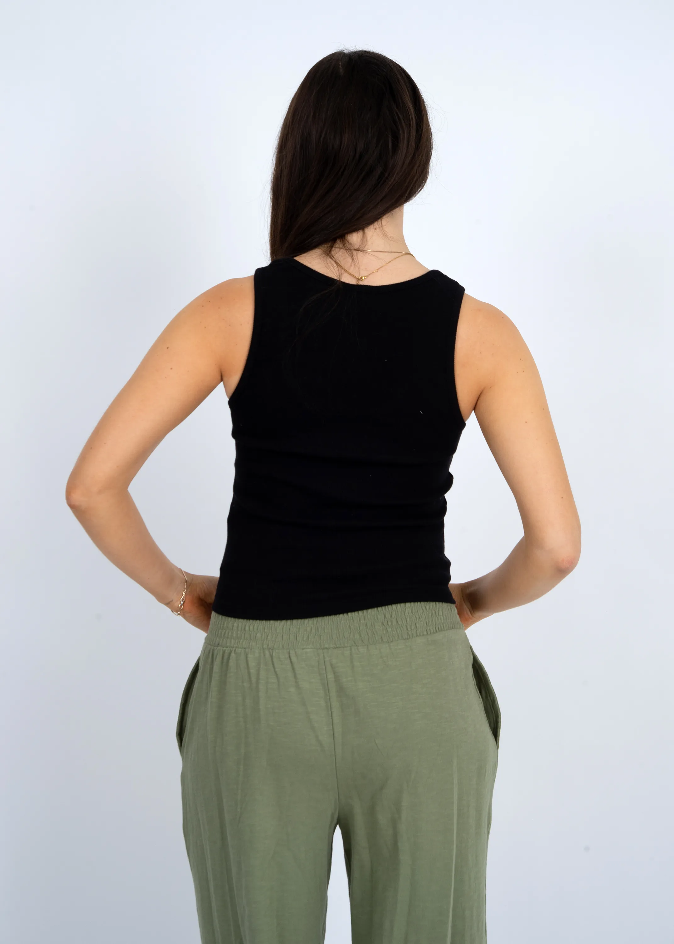Ama Scoop Neck Tank | Black sold by Bella Chic product image thumbnail 3