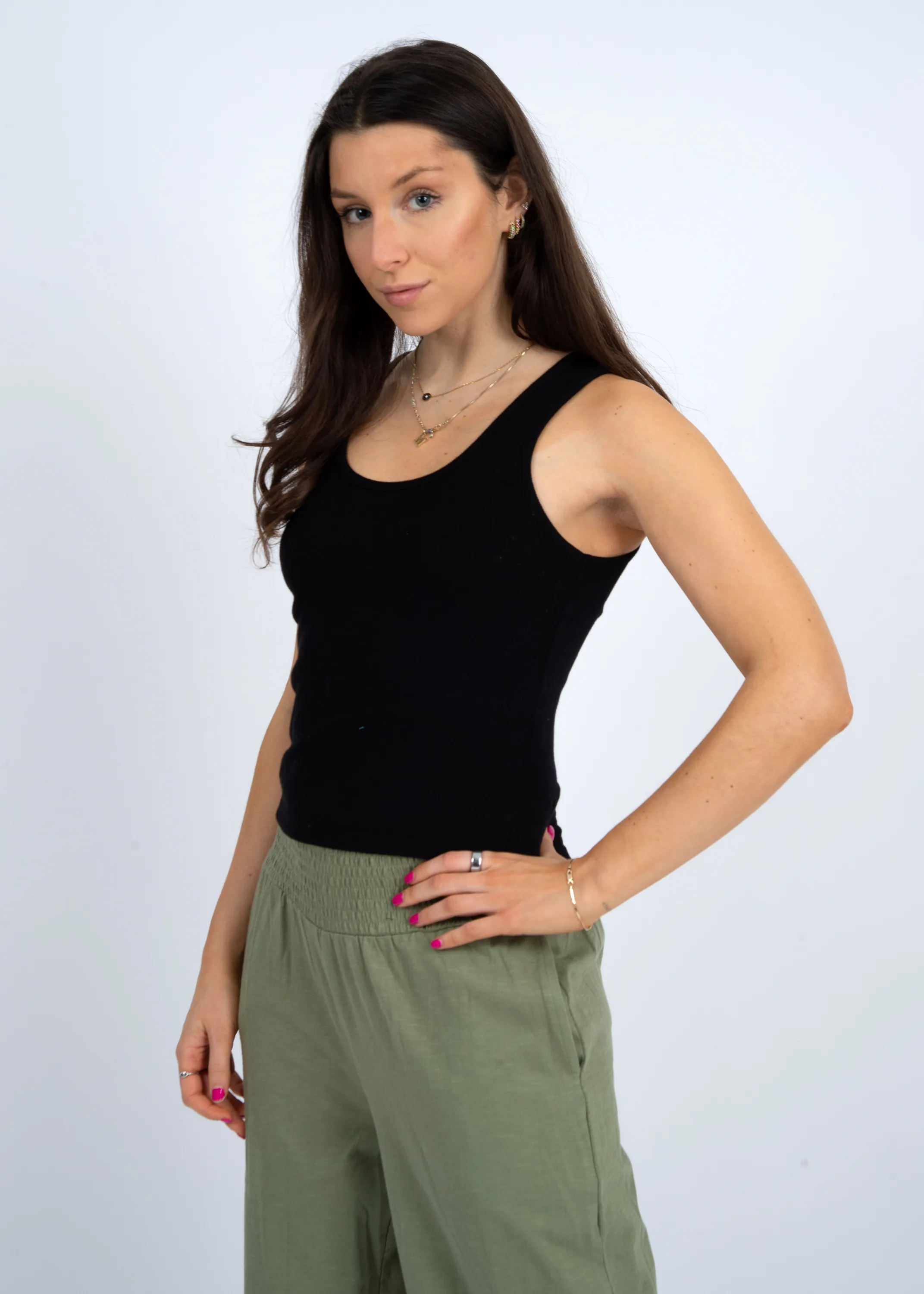 Ama Scoop Neck Tank | Black sold by Bella Chic product image thumbnail 2