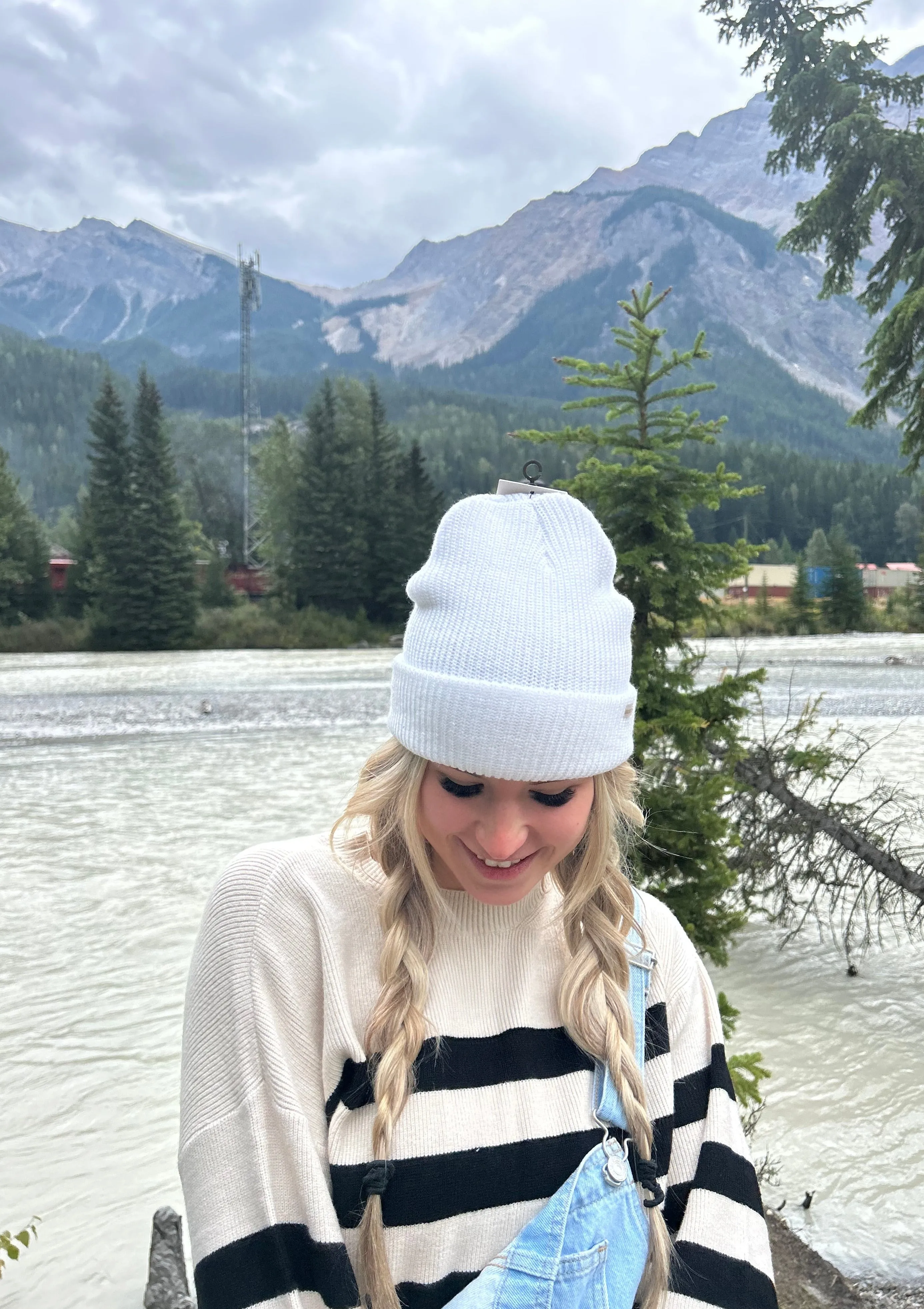 Alpha W Beanie | White sold by Bella Chic product image thumbnail 2