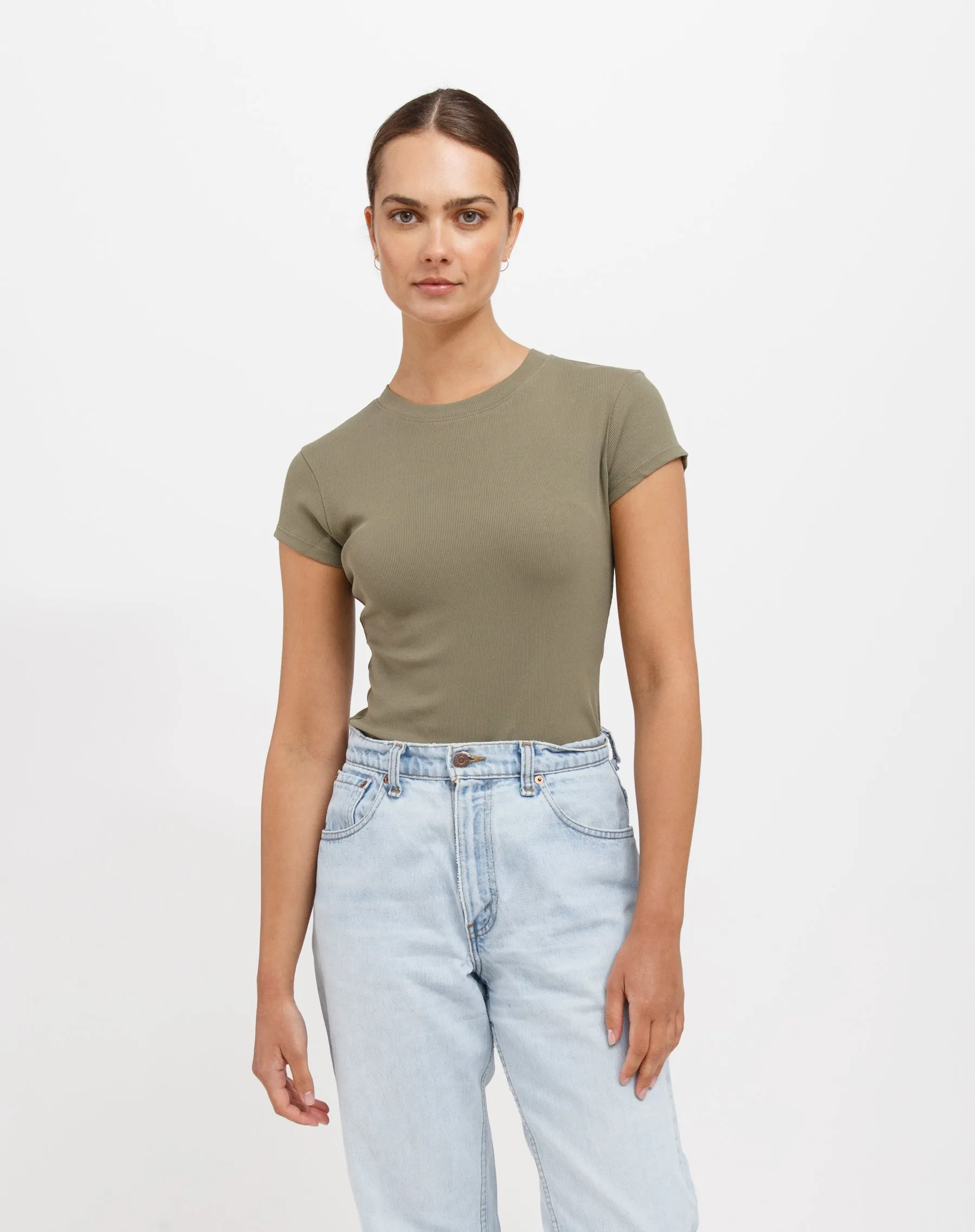 The Ribbed Fitted Tee sold by Bella Chic product image thumbnail 2