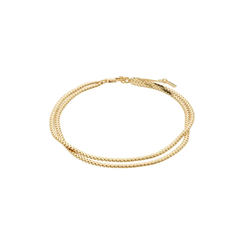 Jelona Harringbone Anklet made by Pilgrim