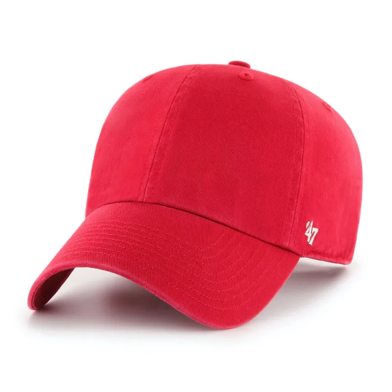 Blank Clean Up Flat Cap | Red made by 47