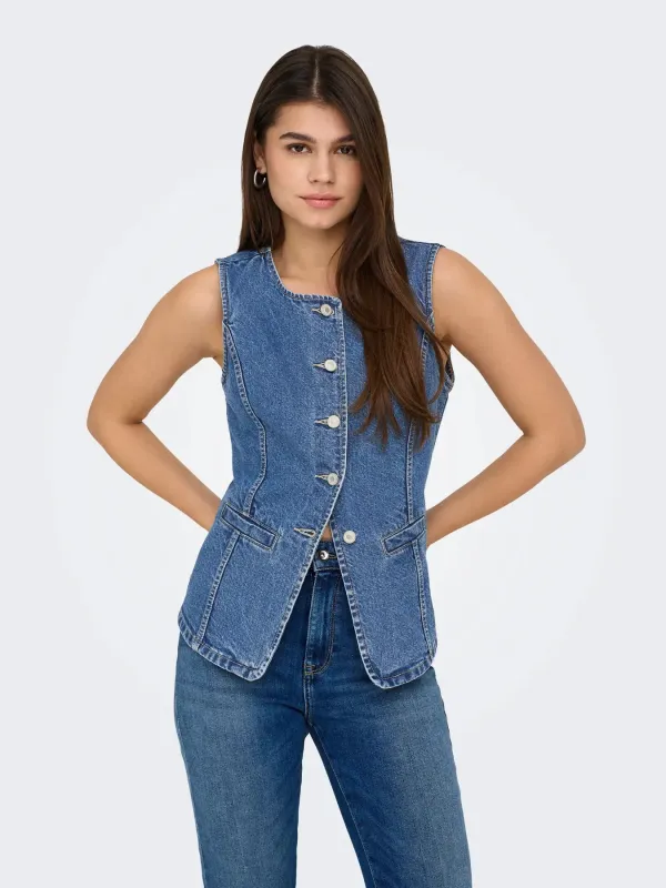 Giulina Denim Vest sold by Bella Chic