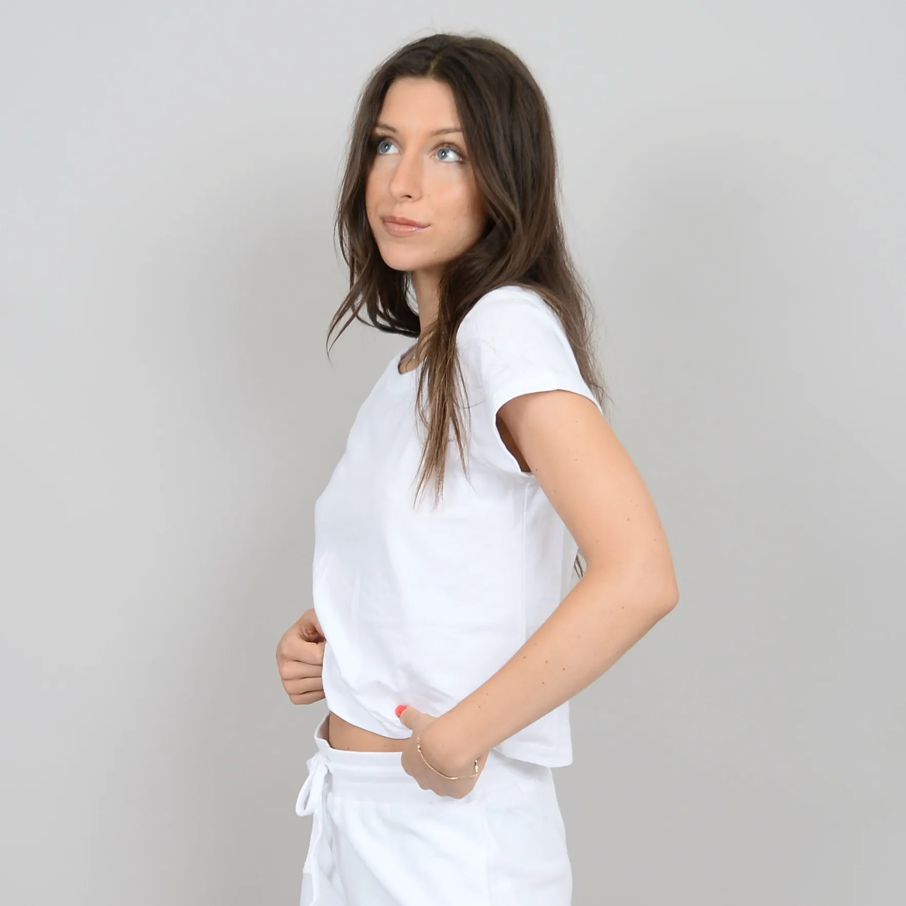Mason Short Sleeve Tee | White sold by Bella Chic product image thumbnail 3