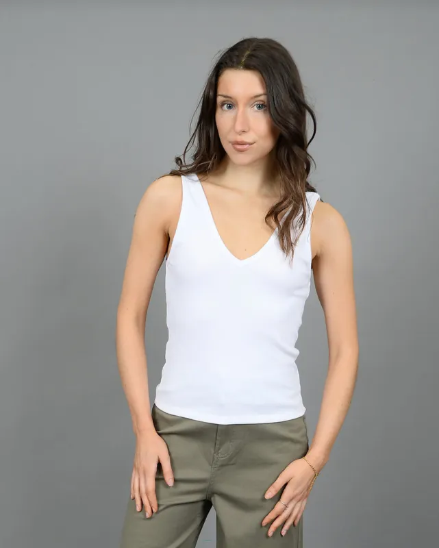 Vina V-Neck Cami | White made by RD Style
