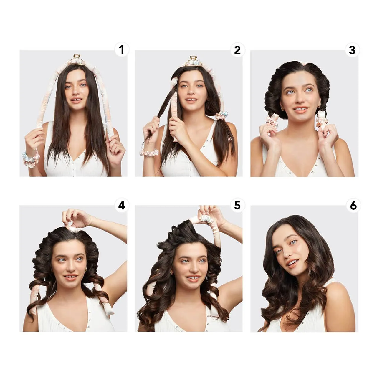 Satin Heatless Curling Set | Sunset Tie Dye sold by Bella Chic product image thumbnail 5
