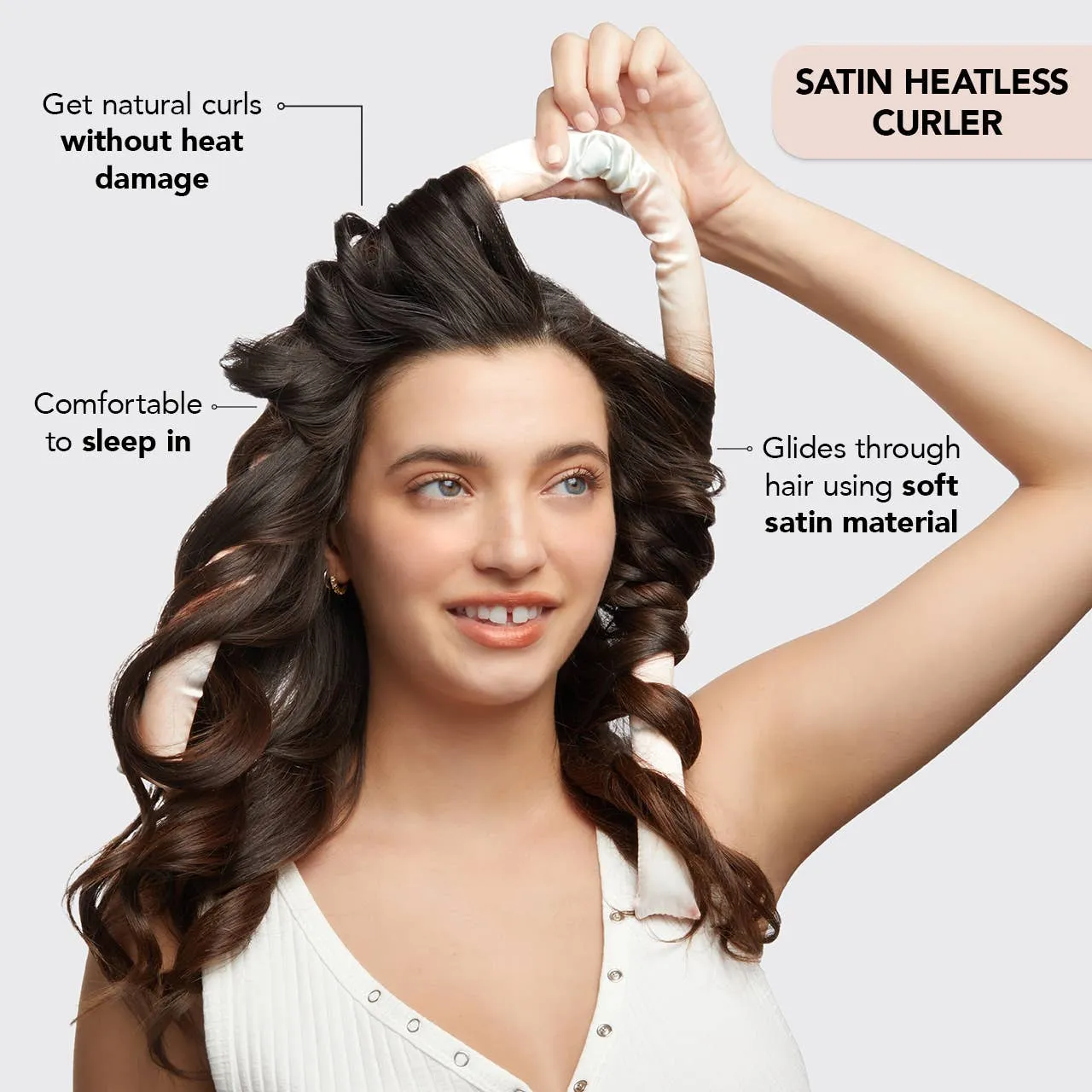 Satin Heatless Curling Set | Sunset Tie Dye sold by Bella Chic product image thumbnail 2