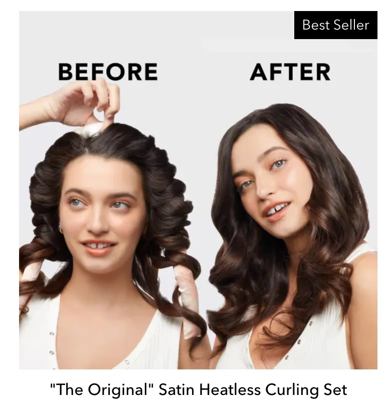 Satin Heatless Curling Set | Sunset Tie Dye sold by Bella Chic product image thumbnail 4