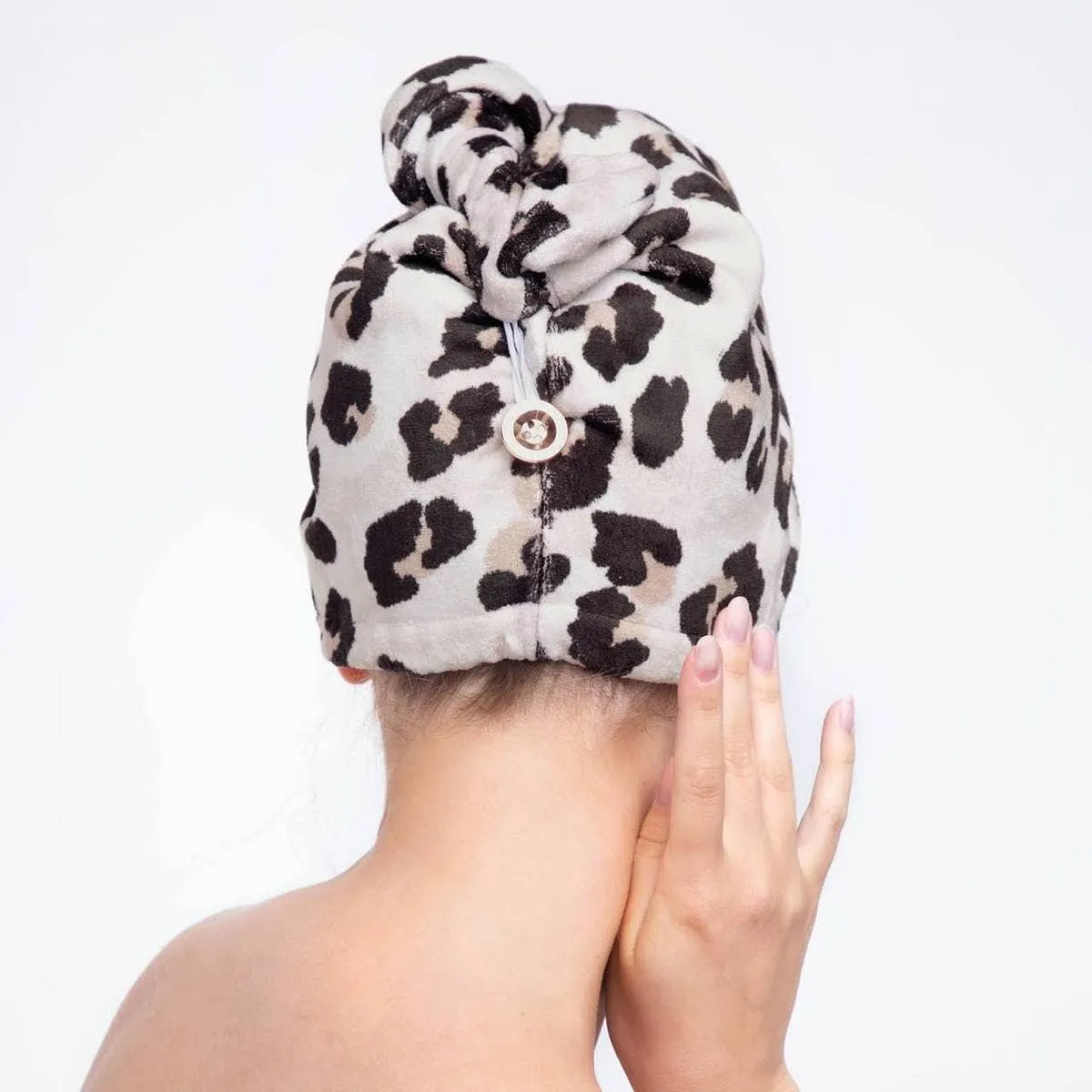 Quick Dry Hair Towel | Leopard sold by Bella Chic product image thumbnail 5