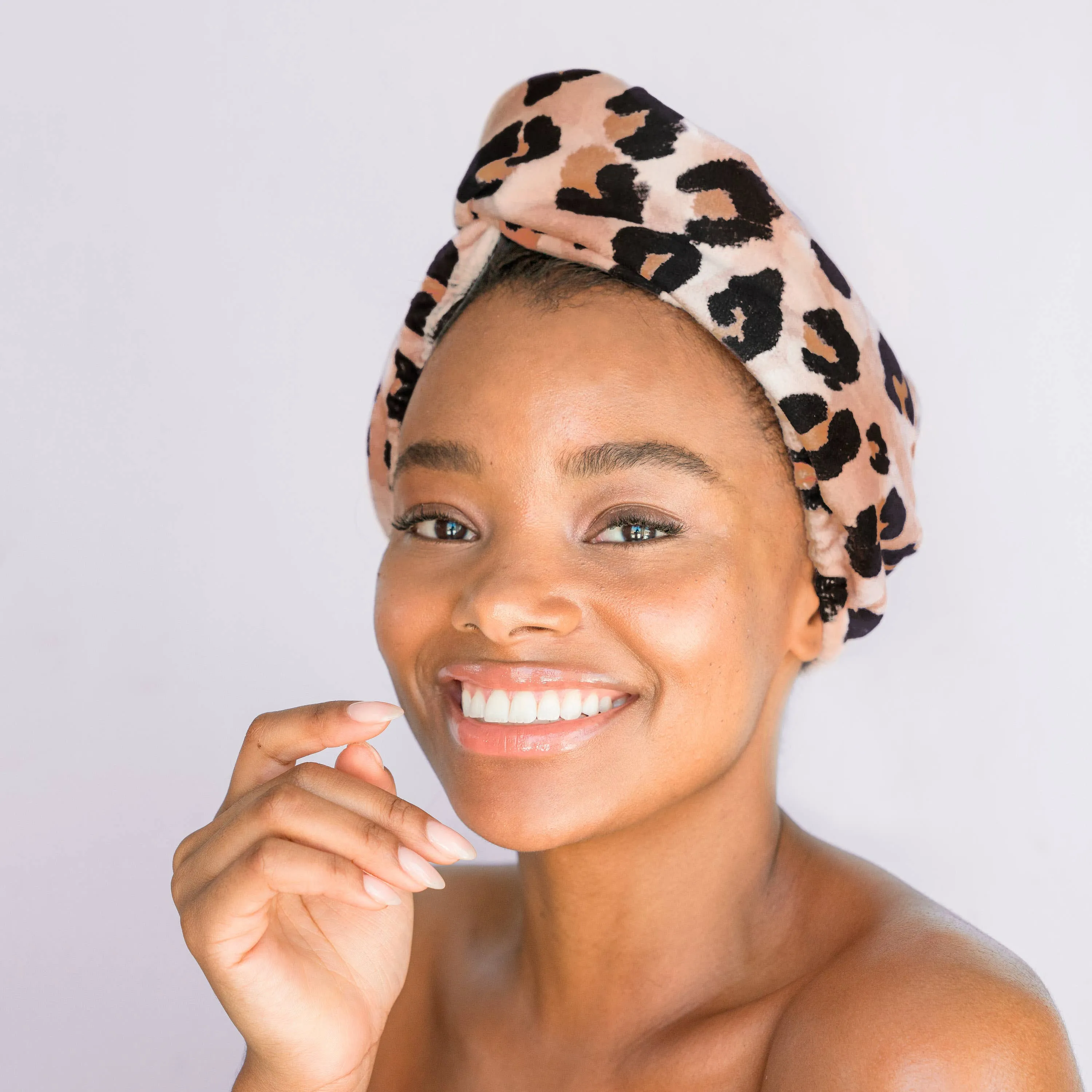 Quick Dry Hair Towel | Leopard sold by Bella Chic product image thumbnail 2