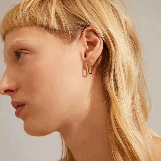 Coby Recycled Crystal Hoop Earrings sold by Bella Chic product image thumbnail 4