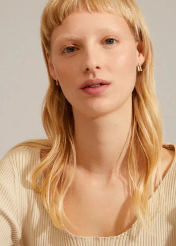 Coby Recycled Crystal Hoop Earrings made by Pilgrim