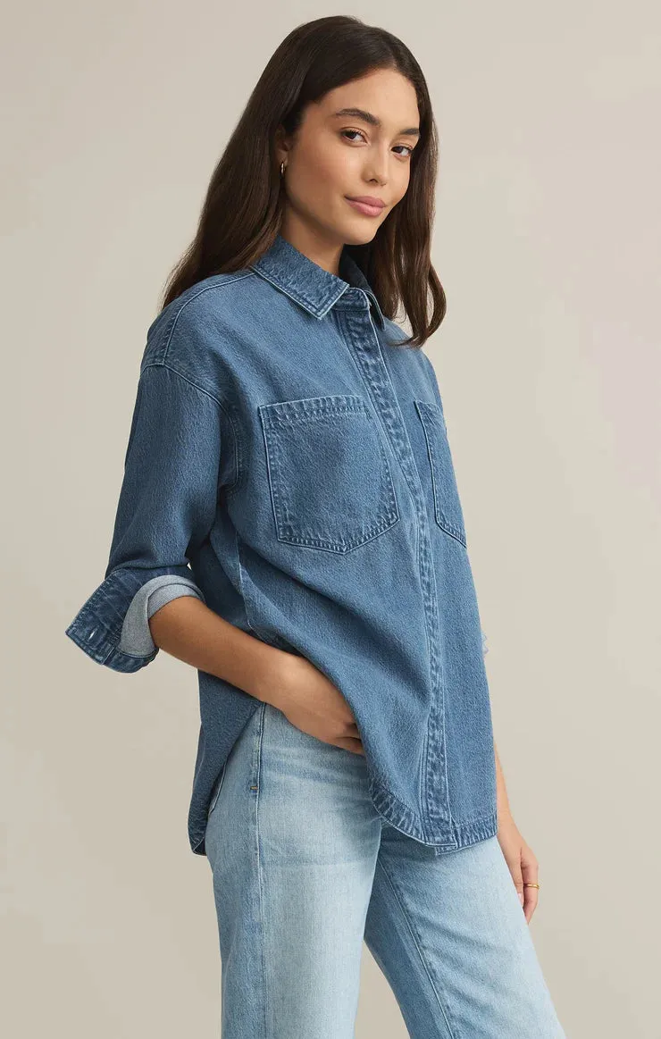 All Day Luxe Soft Denim Jacket sold by Bella Chic product image thumbnail 4