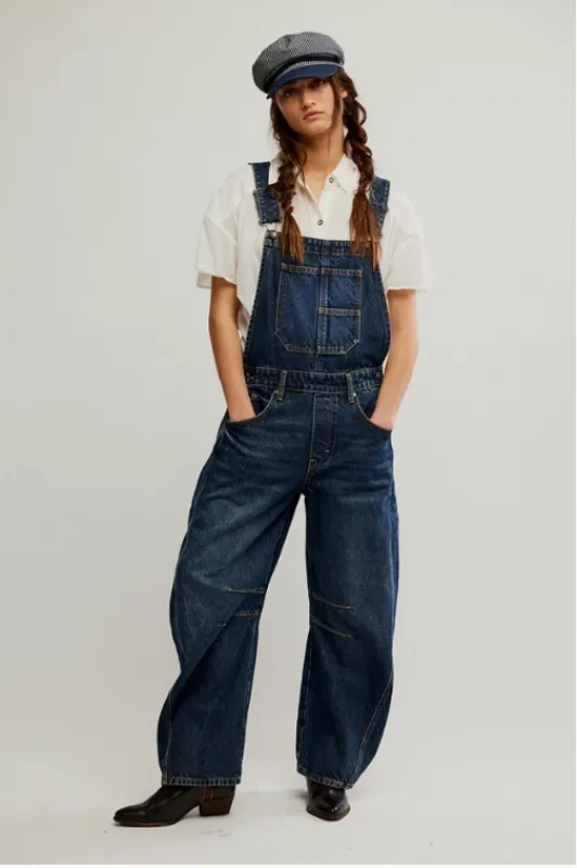We The Free Good Luck Barrel Overalls made by Free People