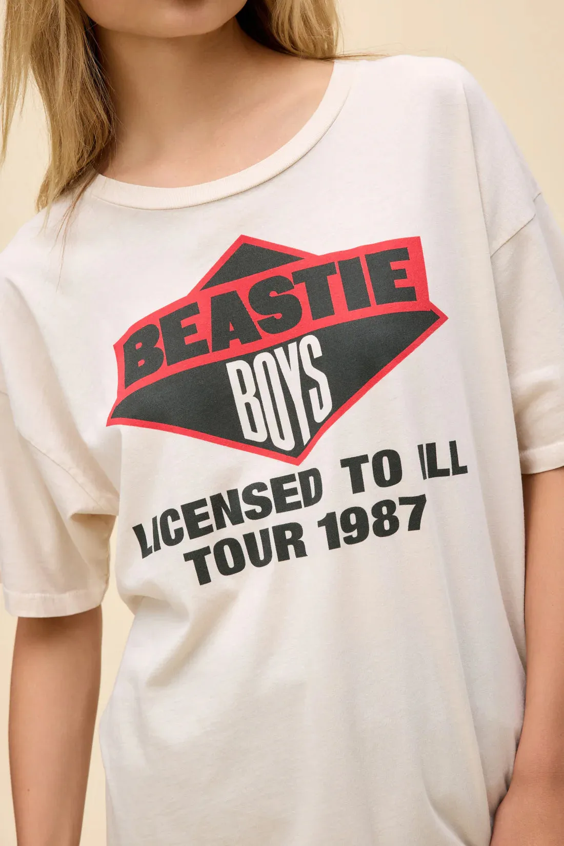 Beastie Boys Licensed To Ill Tour 1987 Merch Tee | Dirty White sold by Bella Chic product image thumbnail 2