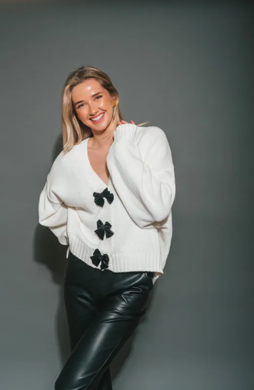 Isabella Knit Cardigan | Cream sold by Bella Chic