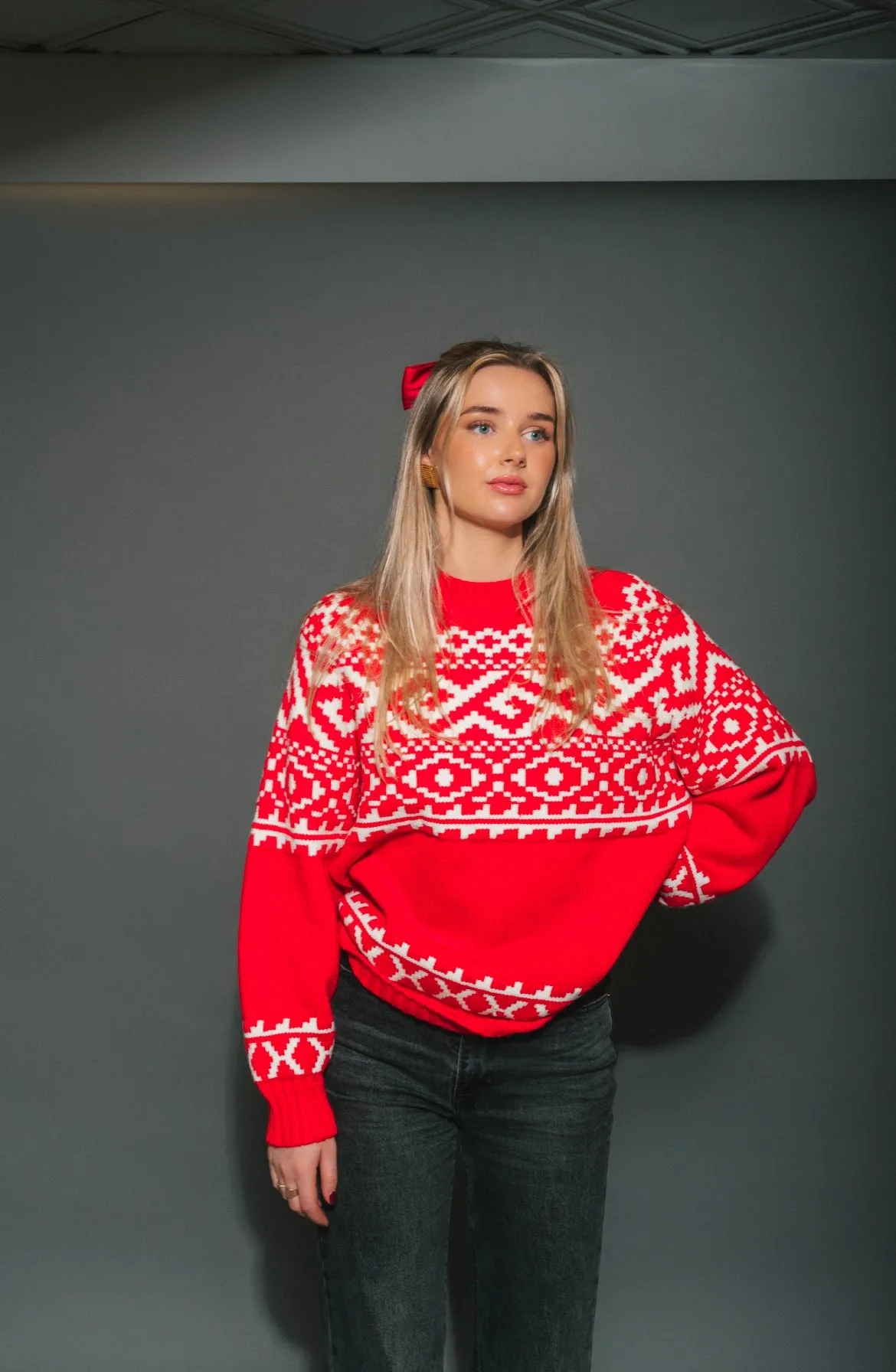 Fairisle Sweater 2.0 | Red sold by Bella Chic product image thumbnail 3
