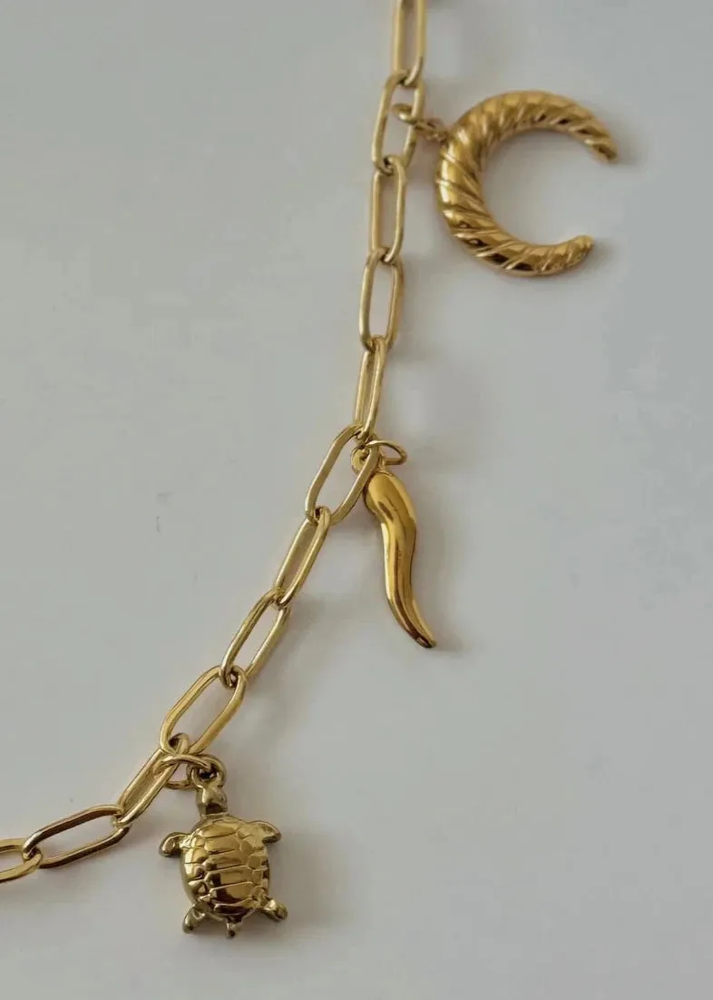 Lavalle Charm Necklace | Gold sold by Bella Chic