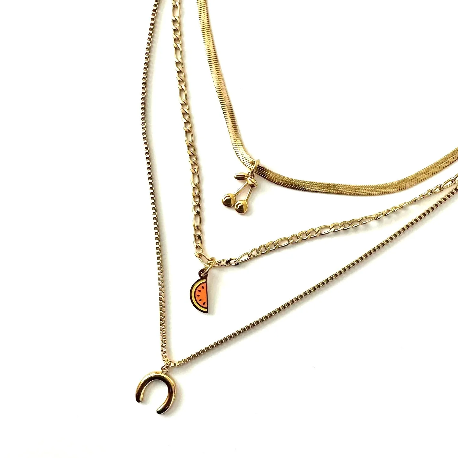 Lina Three Layer Charm Necklace sold by Bella Chic product image thumbnail 2