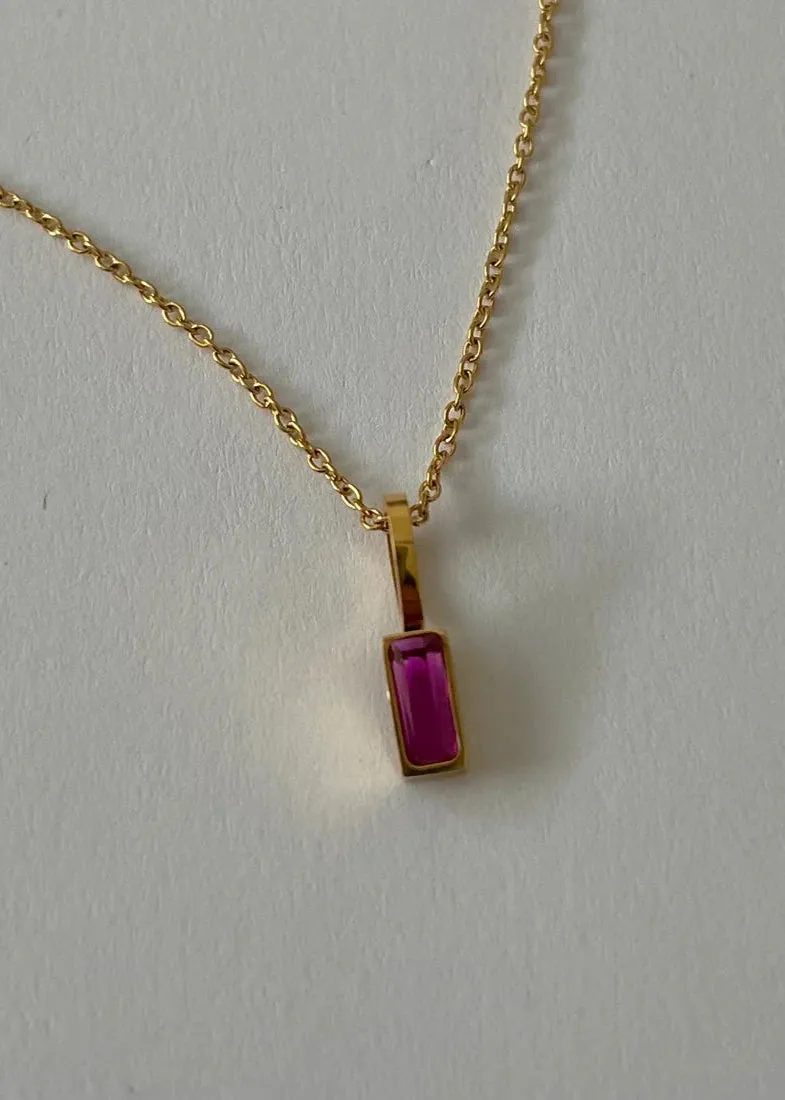 Birthstone Necklace | July sold by Bella Chic