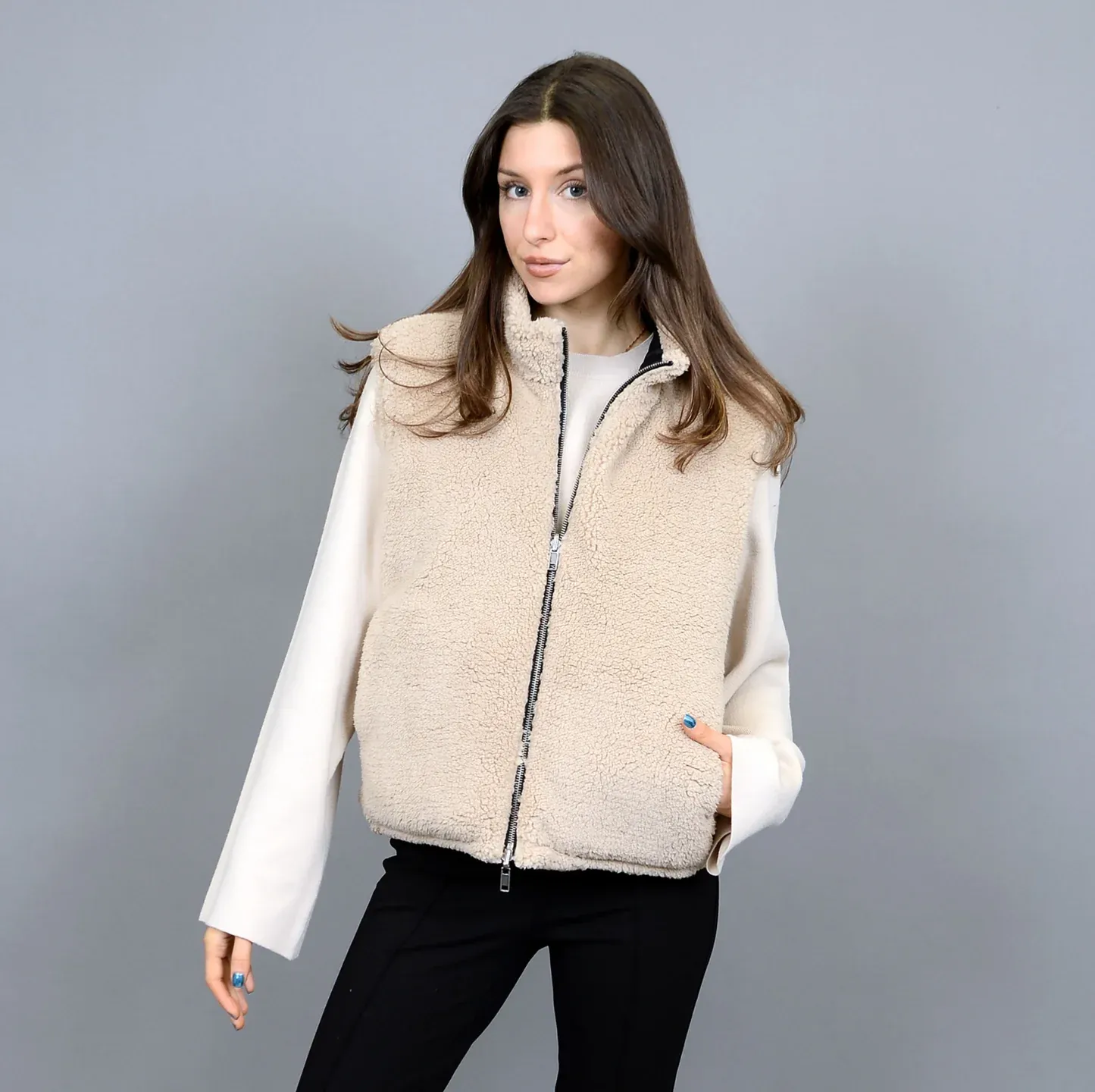 Leblanc Reversible Vest | Black / Stone sold by Bella Chic product image thumbnail 2