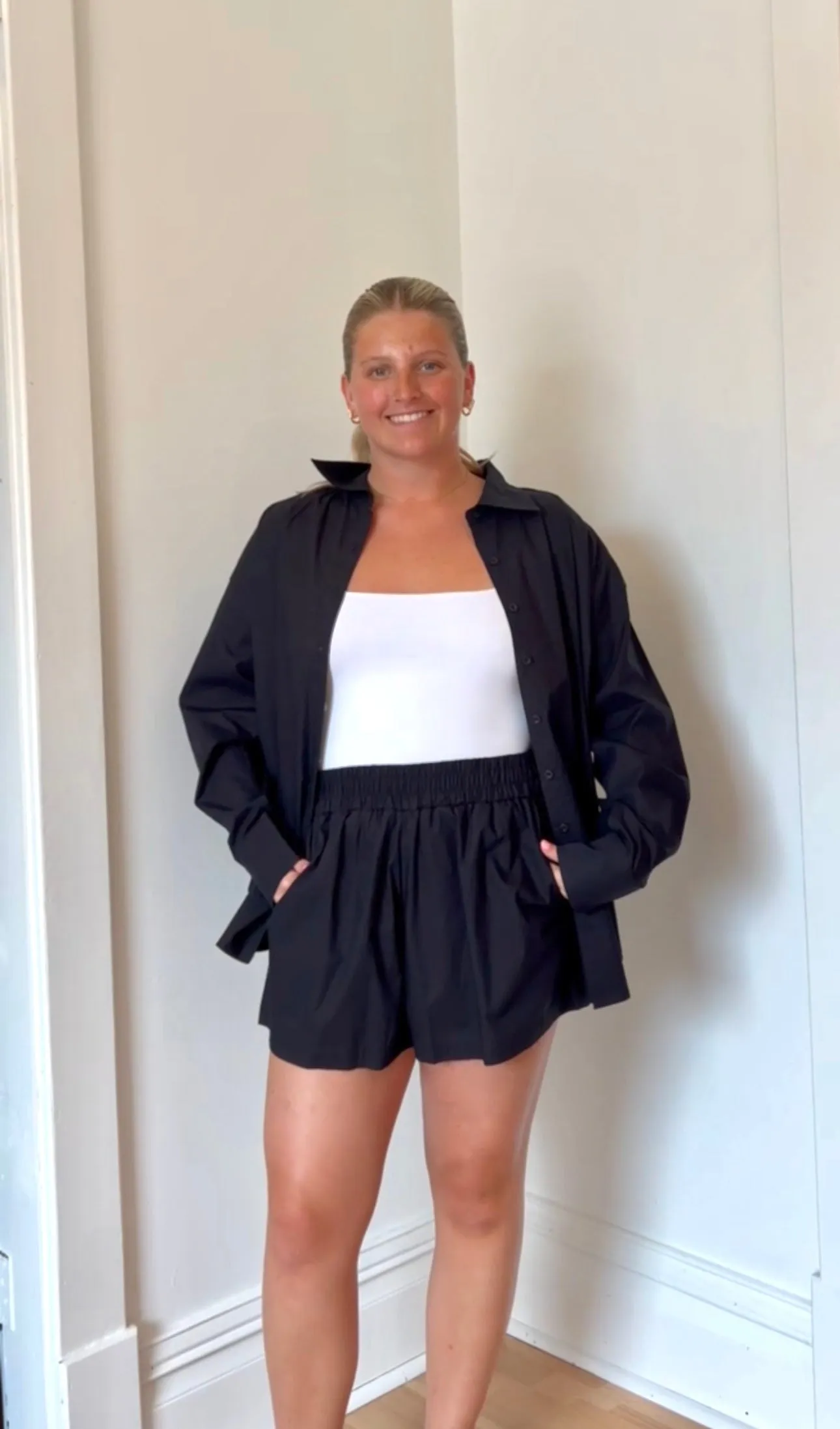 Button Up Shirt | Black sold by Bella Chic