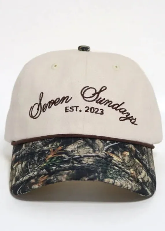 Seven Sundays Dad Hat made by Bella Chic