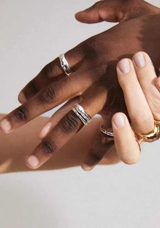 Asher Recycled 4 in 1 Rings | Silver sold by Bella Chic