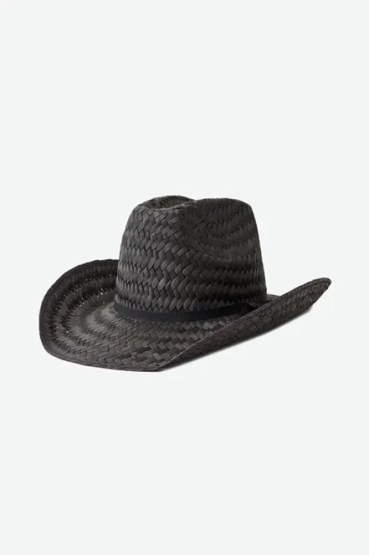 Houston Straw Cowboy Hat | Black sold by Bella Chic