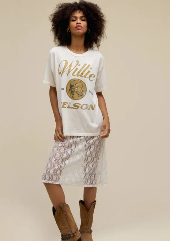 Willie Nelson American Original Merch Tee | Vintage White sold by Bella Chic