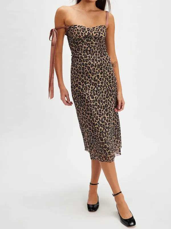 Printed Got Glam Slip Dress made by Free People