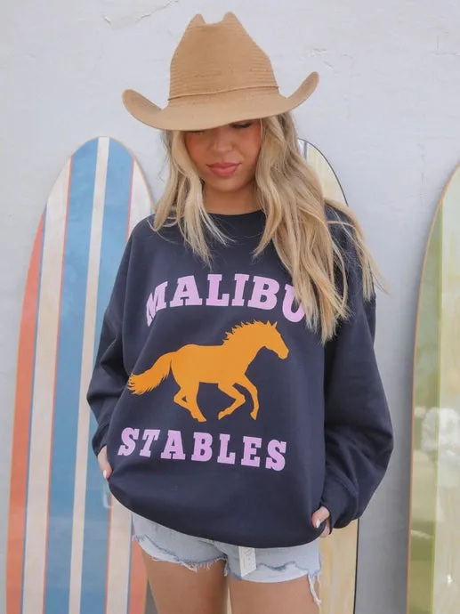 Malibu Stables Graphic Sweatshirt sold by Bella Chic product image thumbnail 4