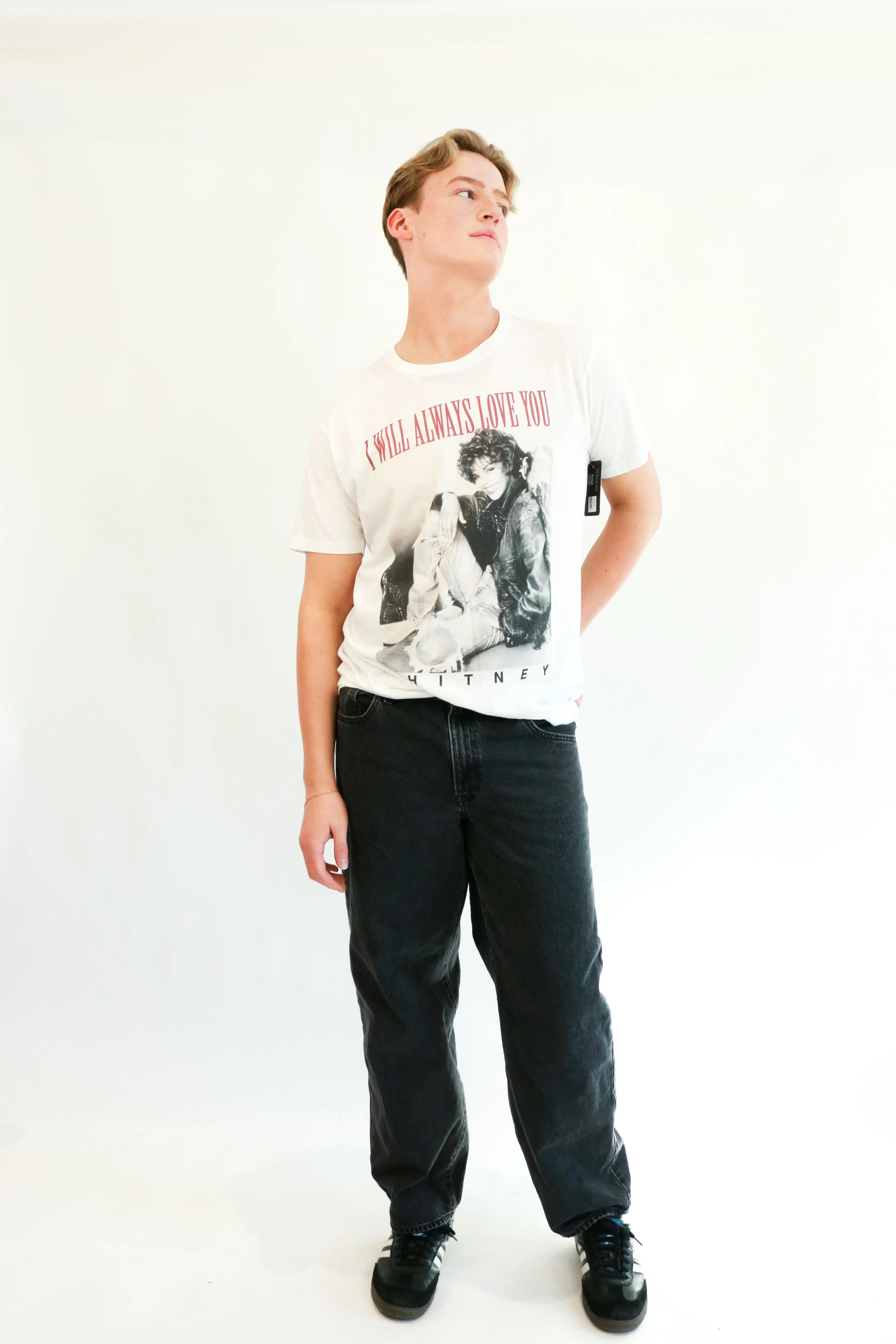 Graphic Tee Whitney Always Love You | White sold by Bella Chic product image thumbnail 3