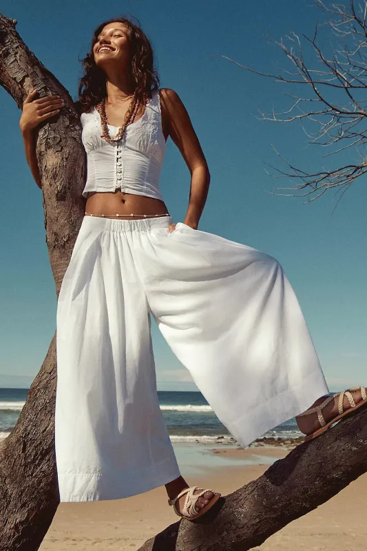 Into You Eyelet Pant Set made by Free People